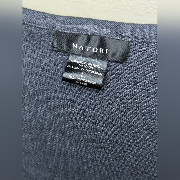 Natori Open Cascade Elevated Basic Cardigan Sweater, Large - Picture 3 of 3